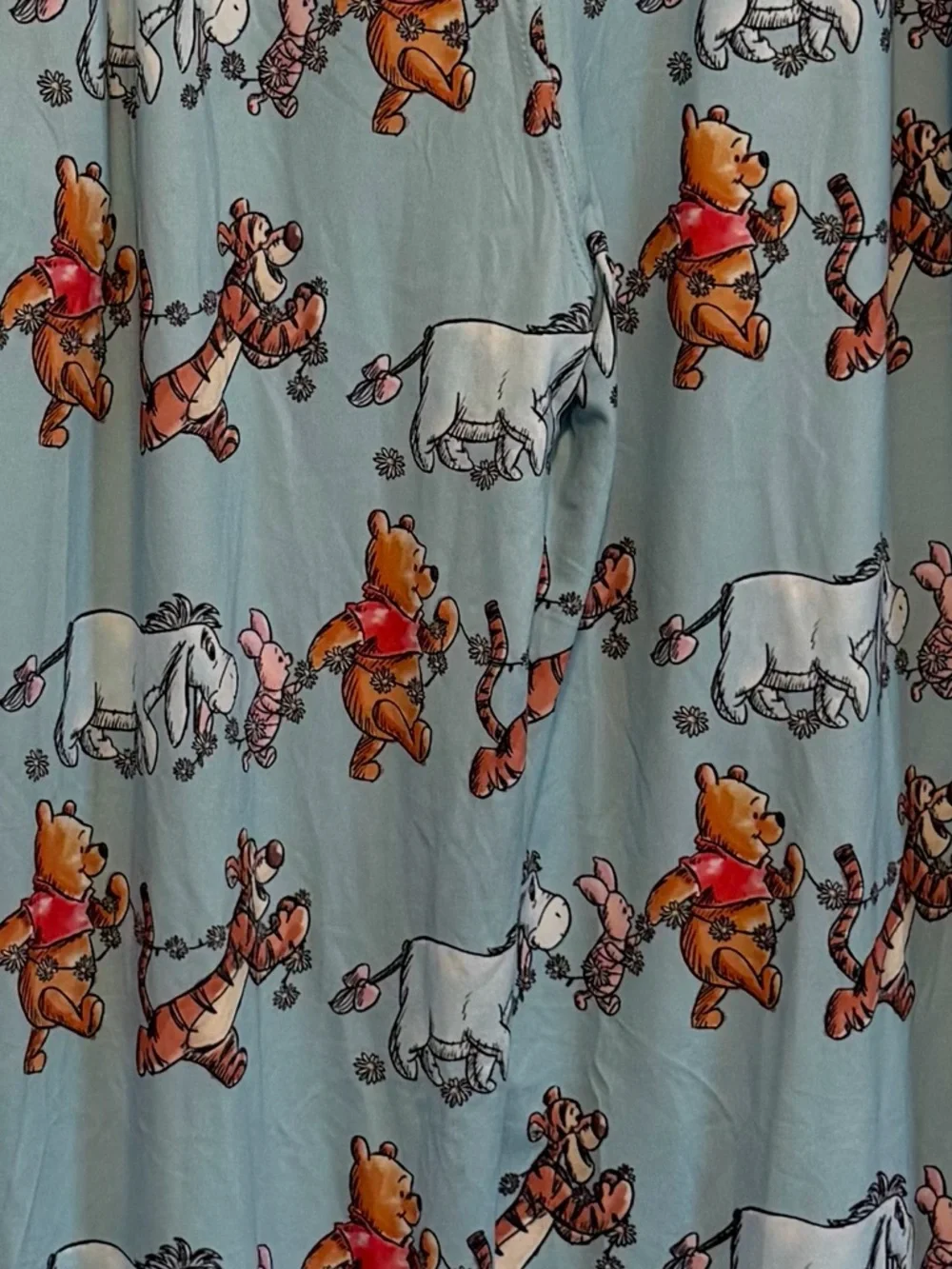 Disney Winnie the Pooh Light Blue Pajama Pants with Yellow Drawstring - Picture 11 of 16